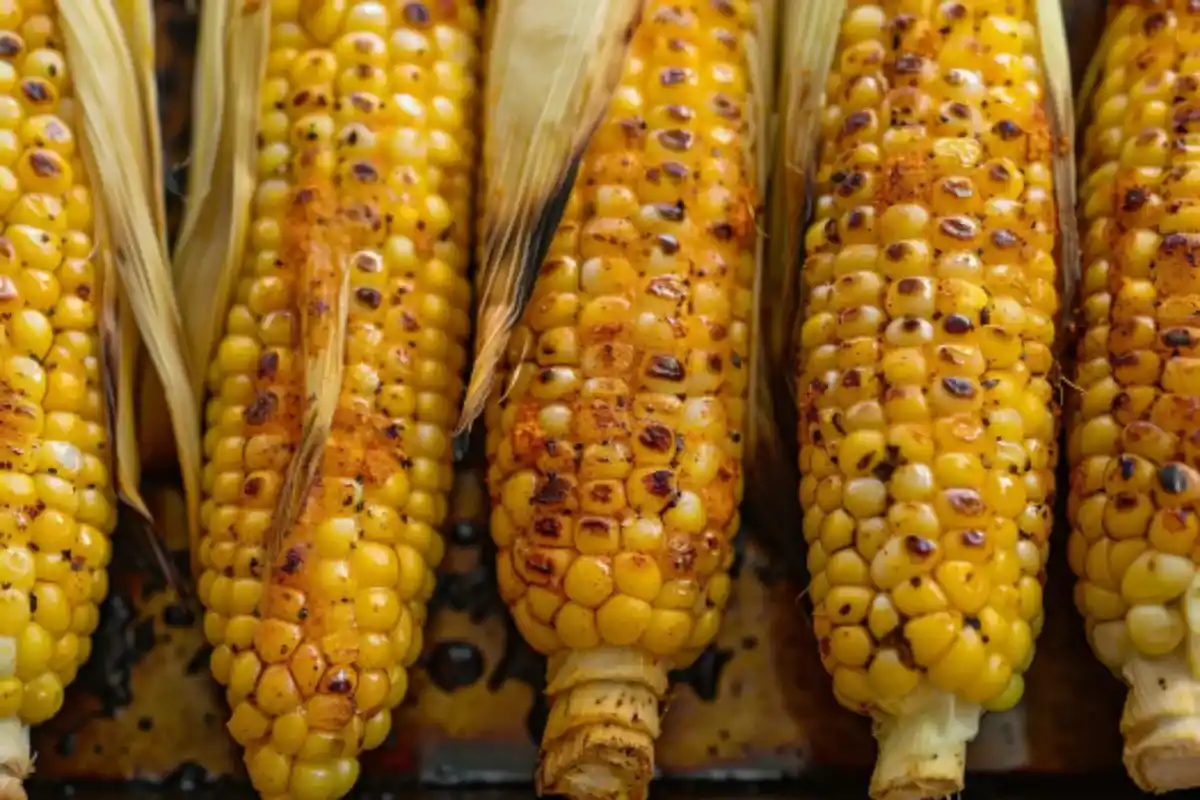 Red powder on street corn