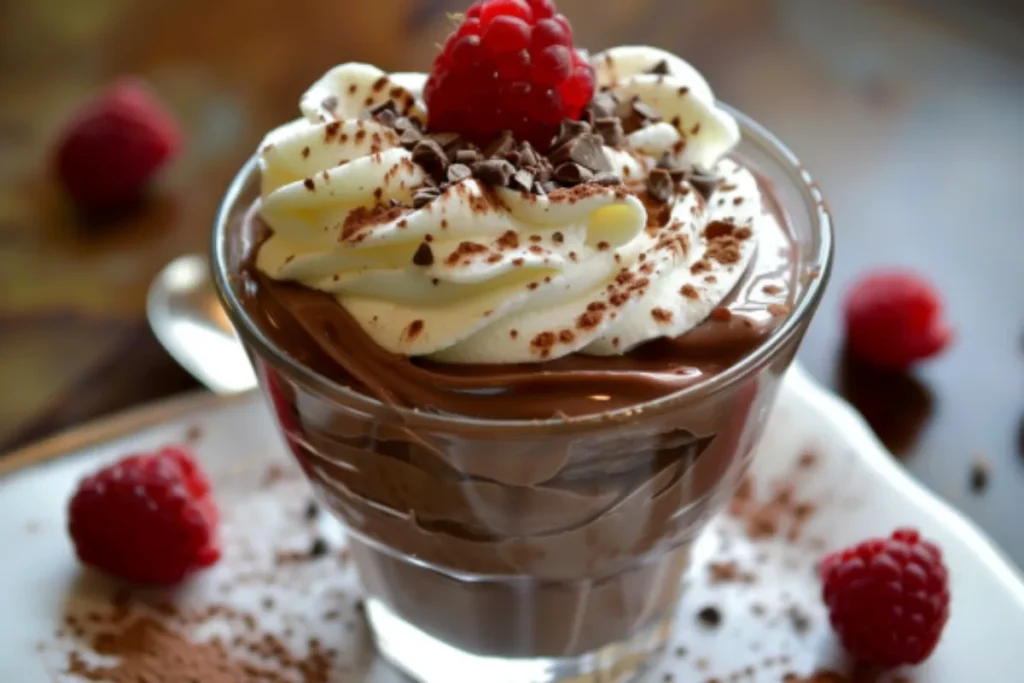 Difference between chocolate pudding and chocolate mousse