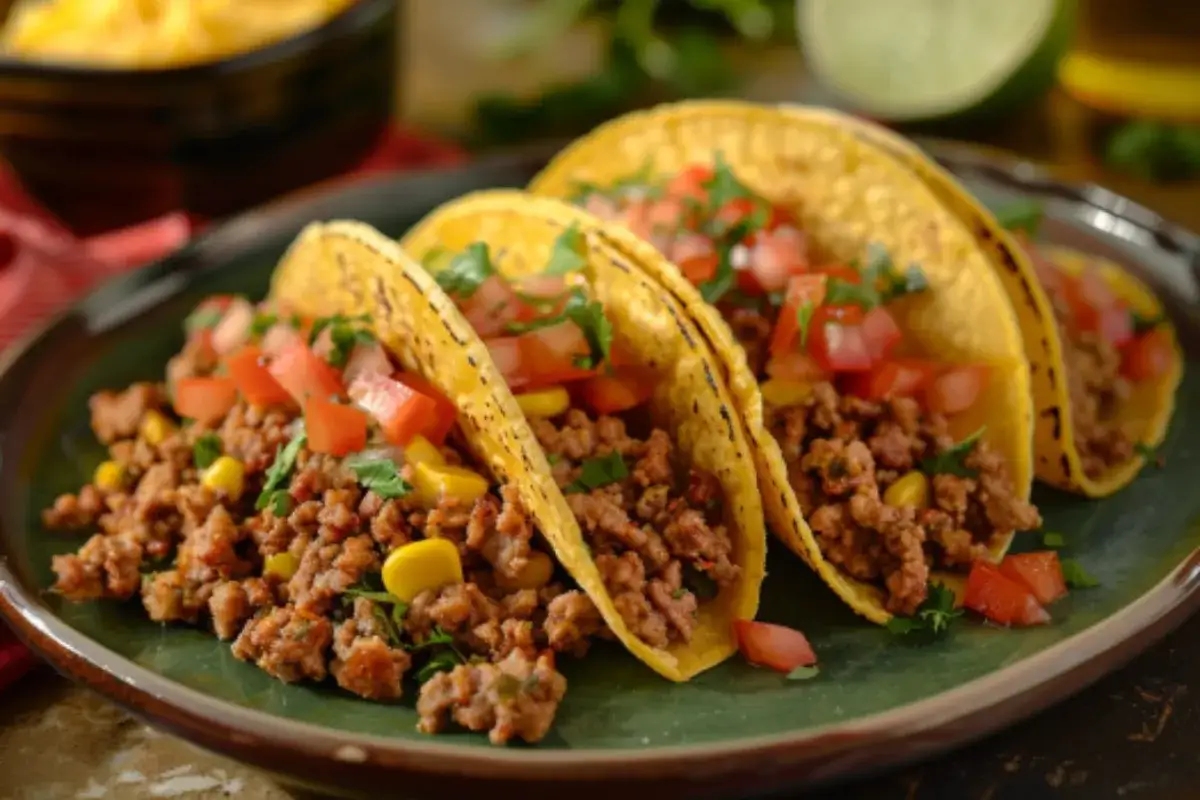 What goes in a traditional taco