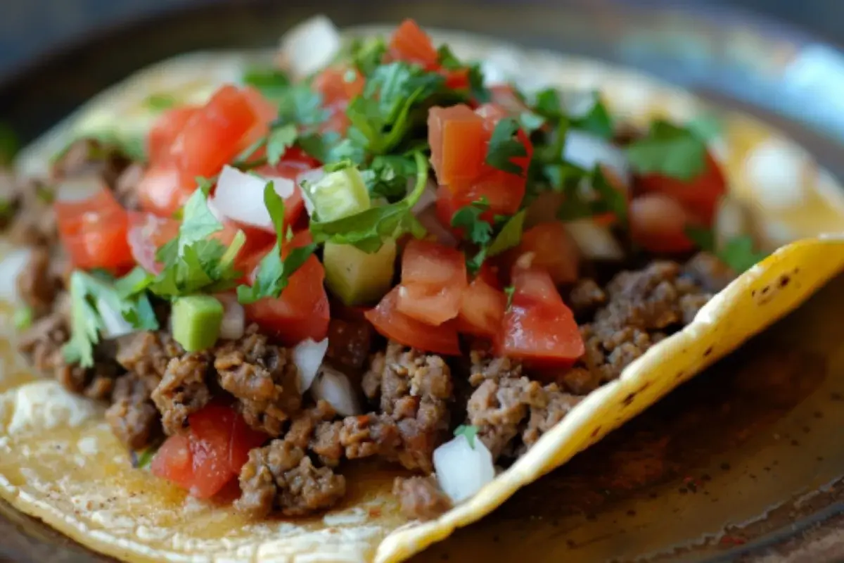 What goes in a traditional taco