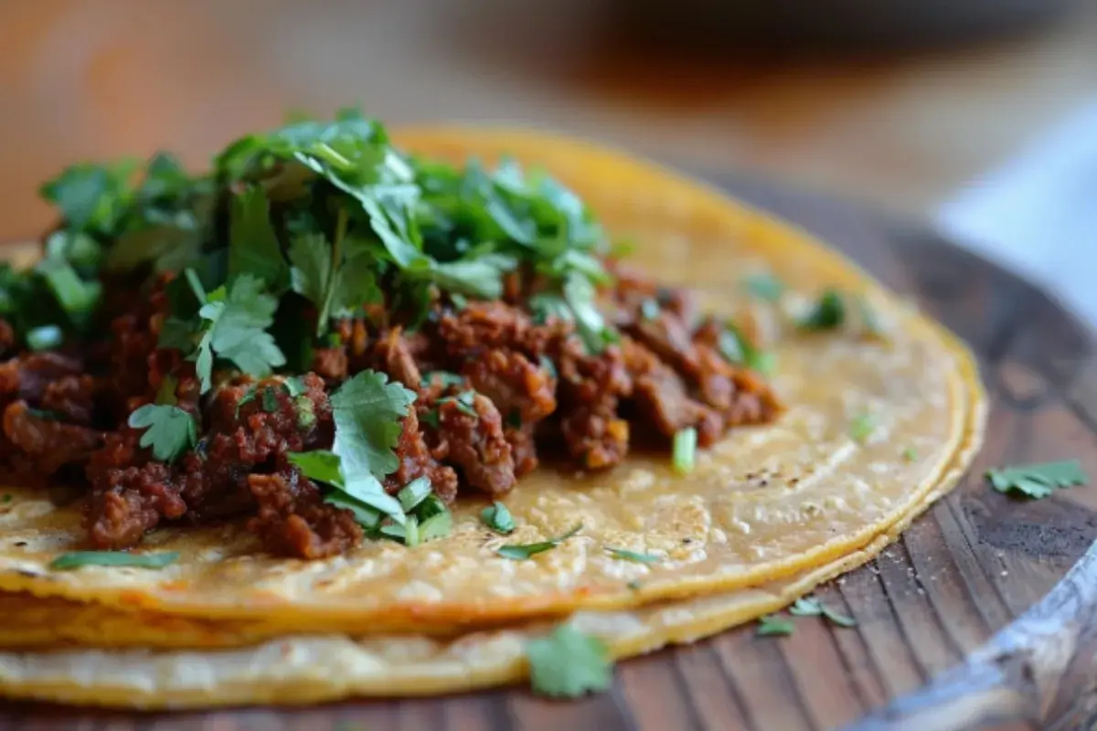 What goes in a traditional taco