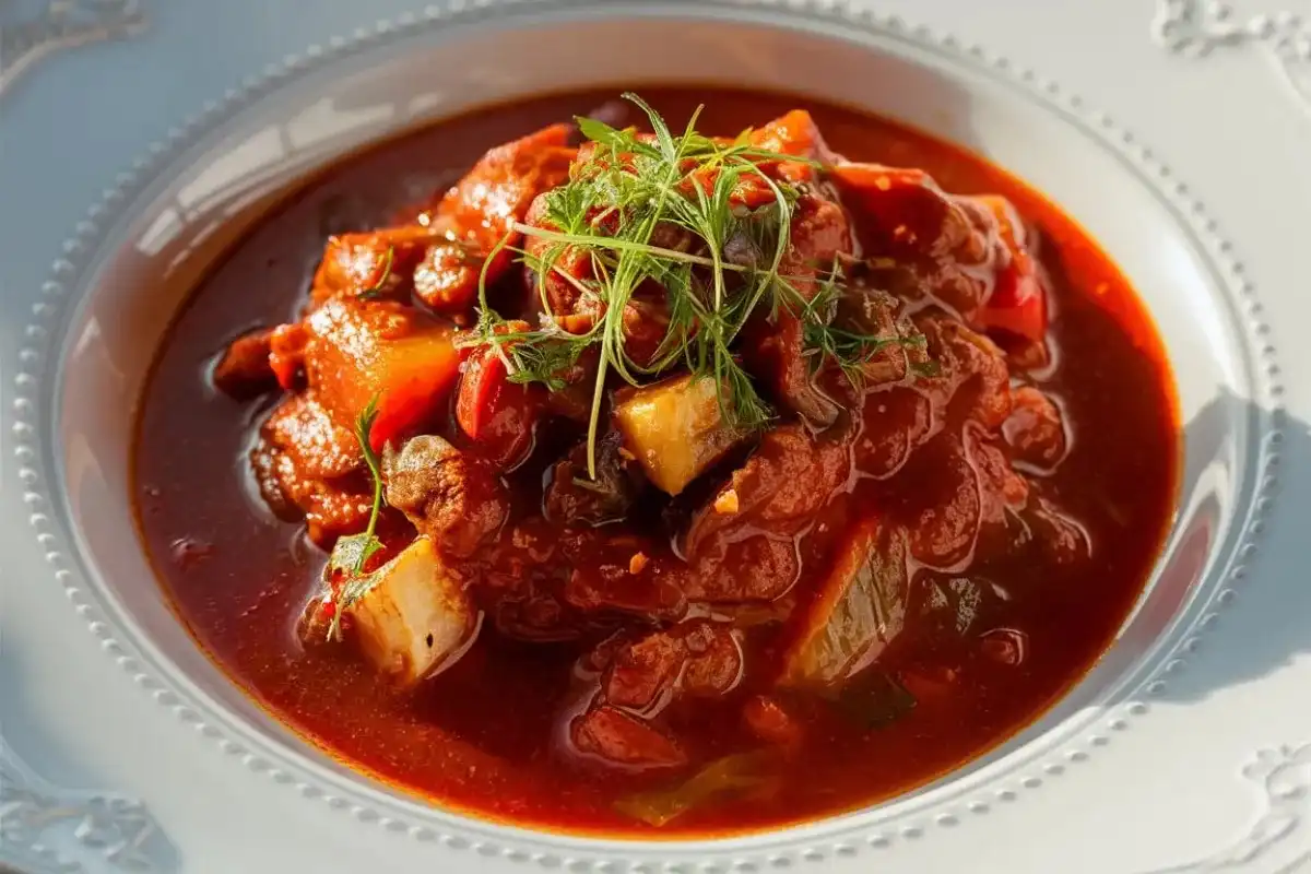 What is traditional goulash made of