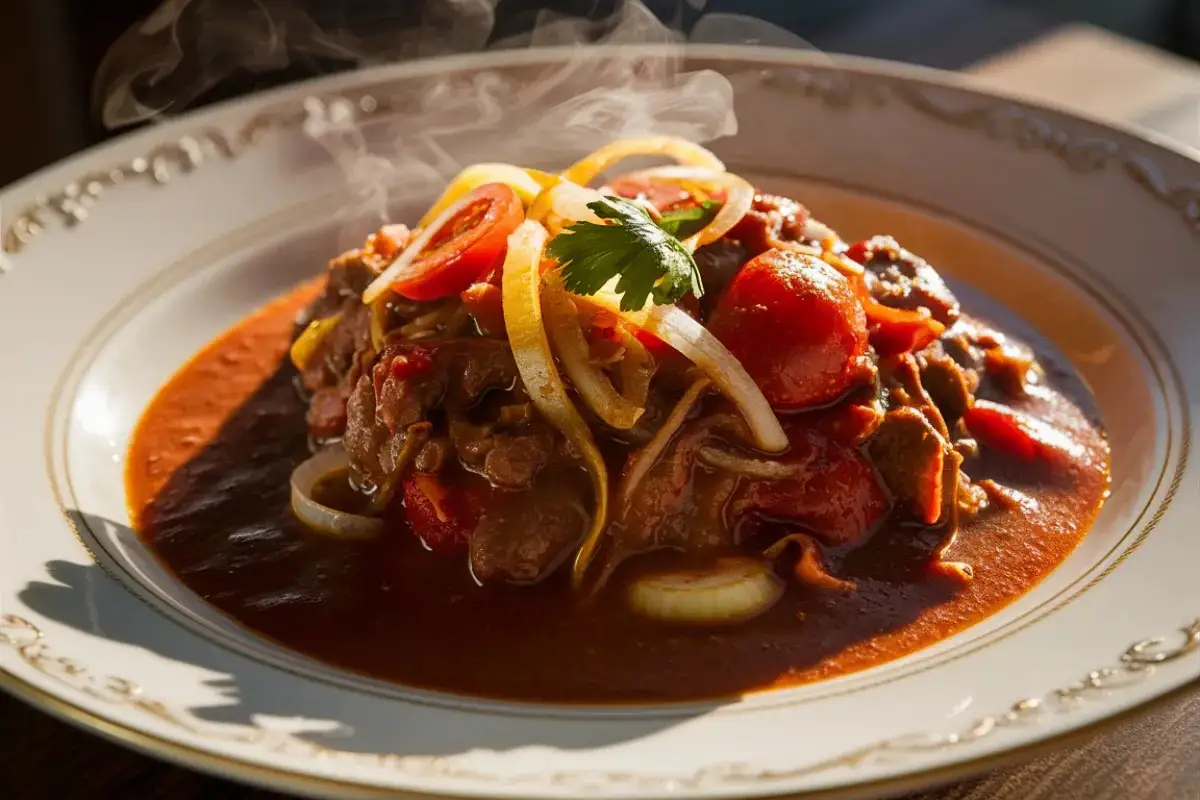 What is traditional goulash made of