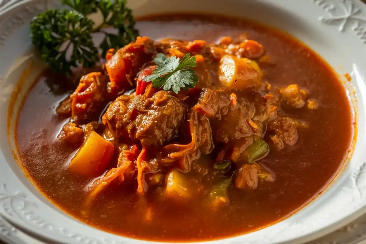 What is traditional goulash made of