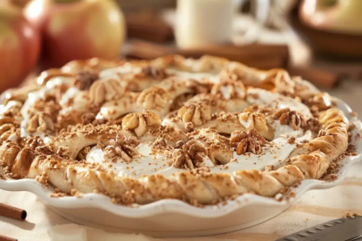 Cinnamon Roll Apple Pie